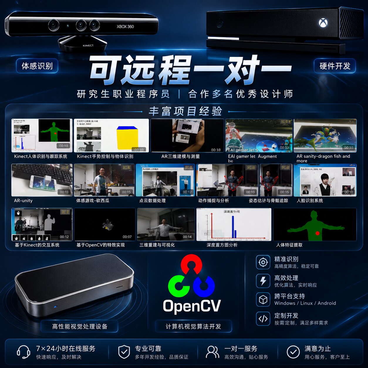 Kinect leapMotion 程序 代做 processing p5js 编程 TD 交互
