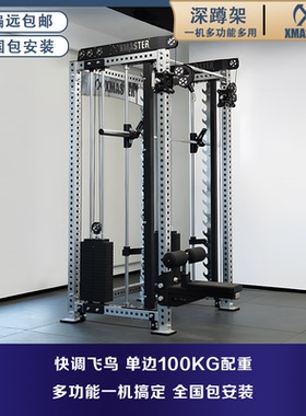XMASTER深蹲架飞鸟史密斯架杠铃综合训练器半框训练架卧推架举重