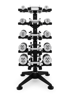 XMASTER哑铃电镀小哑铃旋转哑铃架套装家用健身哑铃力量套