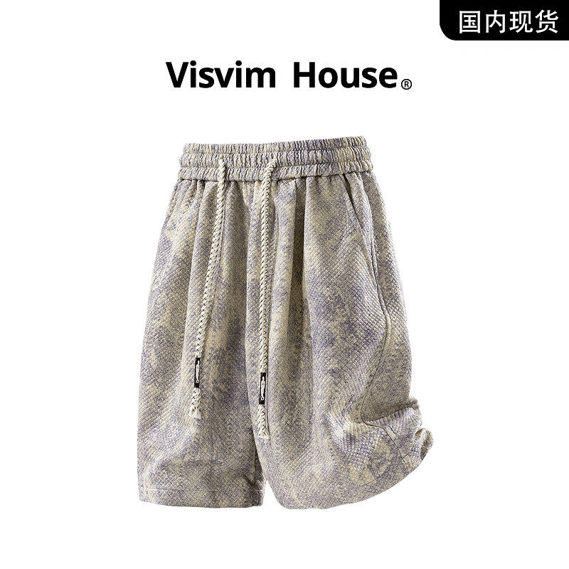 【品牌现货撤柜】VISVIM SHINY夏季新款扎染休闲大码五分短裤男士