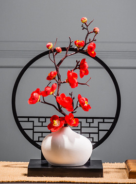 新中式陶瓷小花瓶摆件创意客厅玄关家居摆设电视柜禅意软装装饰品