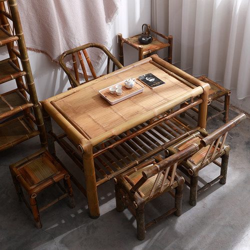 组合桌子楚如实木竹桌