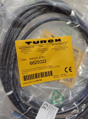 【原装正品】德国图尔克RKC4T-2TEL M12连接线传感器电缆PVC黑色
