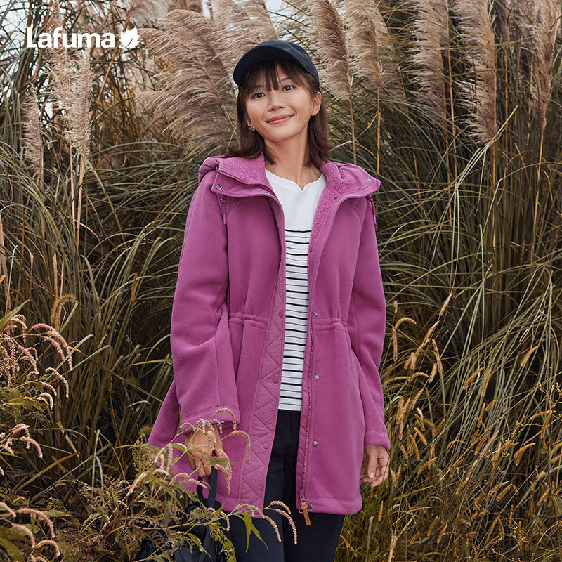 LAFUMA乐飞叶女中长款抓绒衣图片