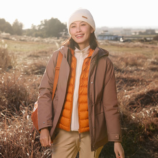 LAFUMA乐飞叶户外防风防水冲锋衣三合一女700蓬羽绒内胆LFJA5CZ62