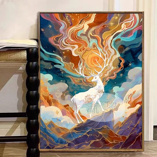 中国风敦煌四大神兽diy数字油画