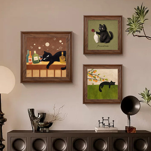 中古风可爱猫咪DIY数字油画