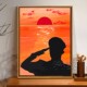 八一建军节军人DIY数字油画手工绘填充涂色兵哥哥爱国主题装 饰画