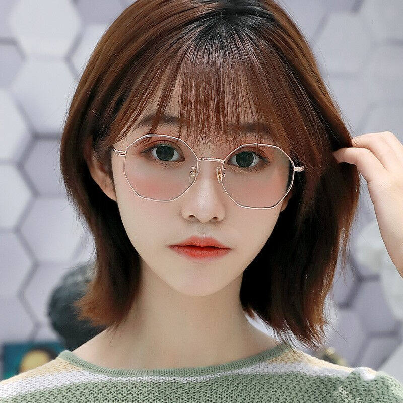 创果感光变色太阳镜女韩版显瘦墨镜女士【变粉色】822玫瑰金