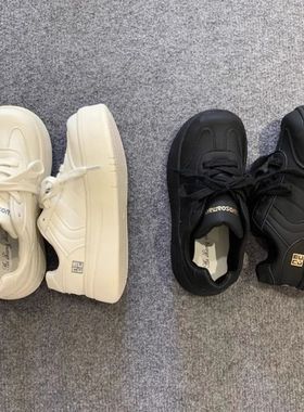 阿甘鞋女2025新款爆款春季板鞋休闲运动鞋百搭小白鞋黑色德训