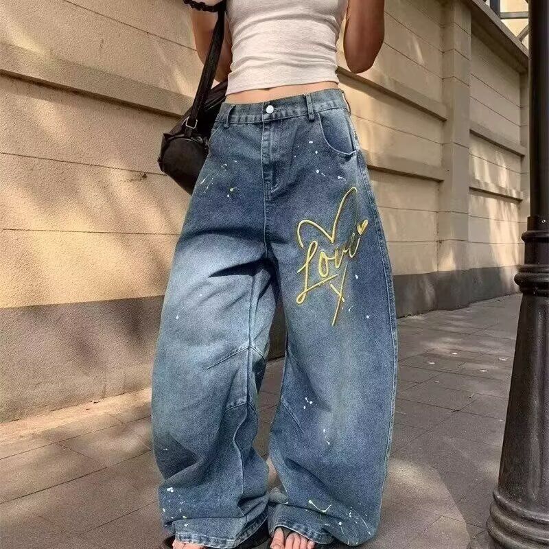 儿童装男童裤子春秋款2025新款春装中大童牛仔裤男孩春季阔腿裤潮