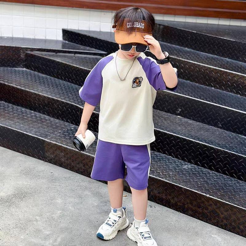 男童夏装2026新款套装儿童夏季衣服男孩运动两件套夏潮童装