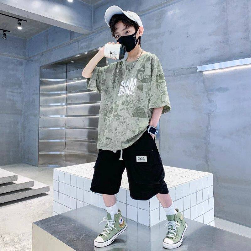 男童夏季套装2026新款儿童装夏装潮帅气时髦男孩短袖运动夏款衣服