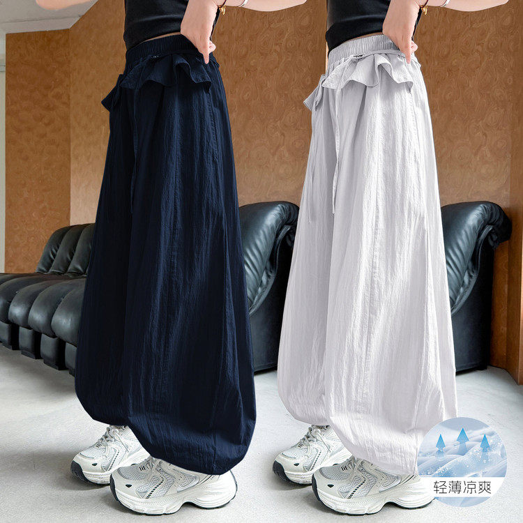 2026新款夏季轻薄凉爽儿童阔腿裤男女童休闲宽松裤子130-170cm