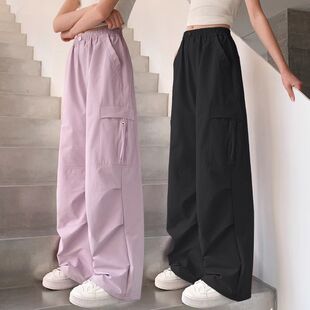 女童夏装工装裤2026新款儿童装夏季大童休闲裤薄款女孩直筒裤子夏