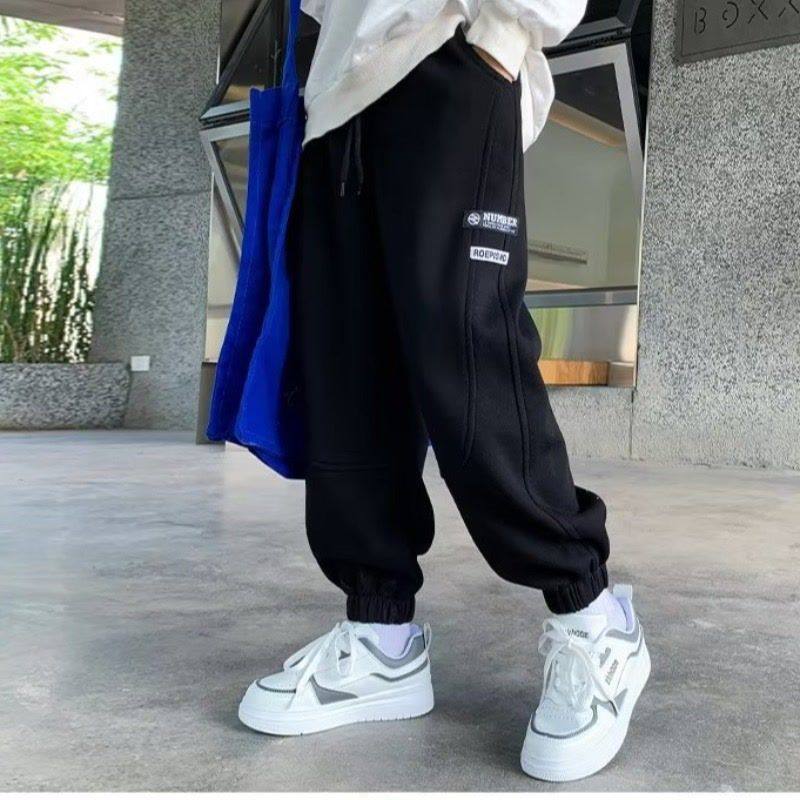 胖男童加绒裤子秋冬加肥加大男童卫裤大码童装男孩大童儿童运动裤