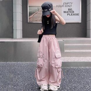 工装裤女童秋装2025新款儿童韩系潮酷穿搭春秋套装女大童裤子童装