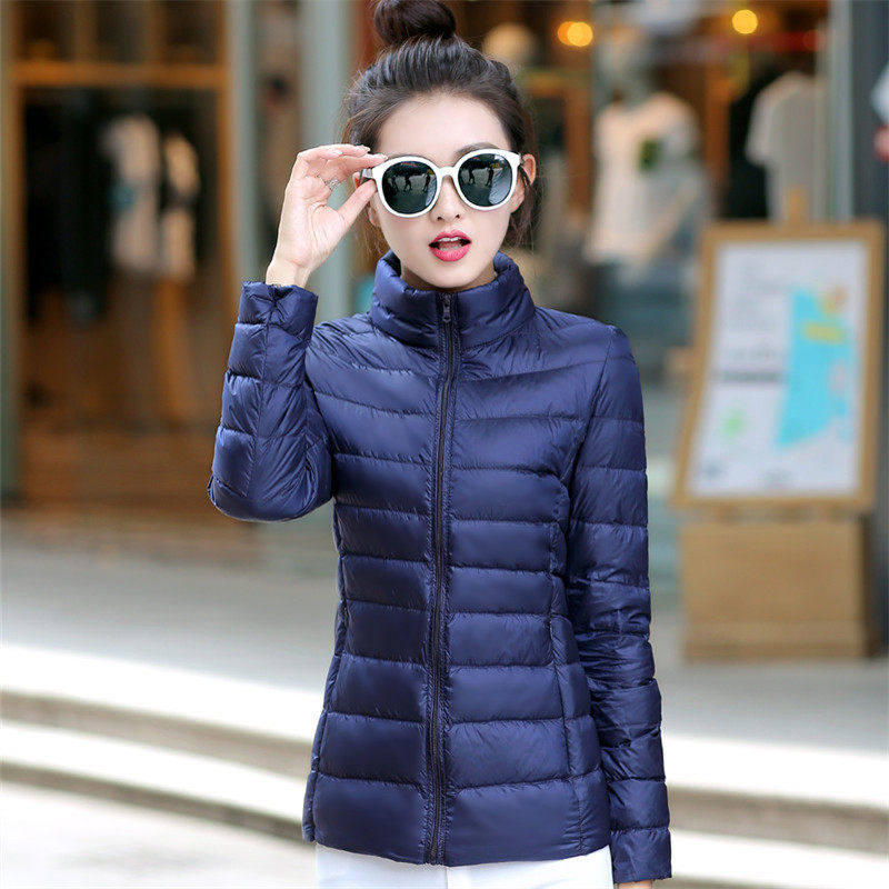波斯橙官方旗舰店2026冬装新款轻薄短款修身羽绒服女士大码 立领