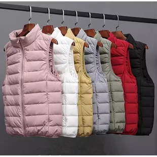 波斯豋官方旗舰店无缝羽绒马甲2025年新款女轻薄短款坎肩背心内胆