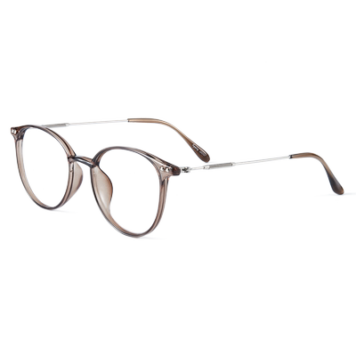 近视眼镜框目戏冷茶色女