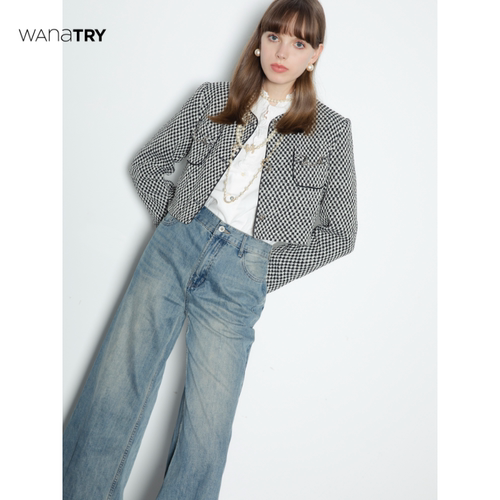 wanatry小香风外套复古摩登短款