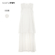 try纯棉简约两件套式 连衣裙2025夏季 新品 wana 白色清纯无袖 裙女