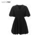 wana try赫本风显瘦连衣裙26春新品 静谧黑休闲简约淑女裙女