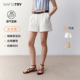 时髦休闲五分裤 wana 新品 2025夏季 女 try亚麻老钱感假日短裤