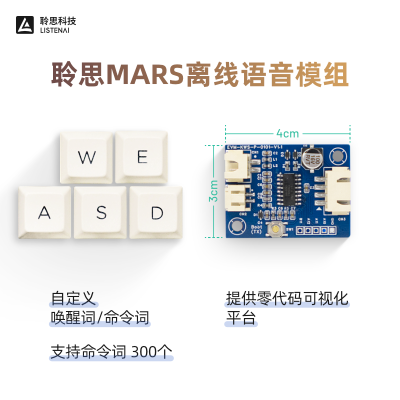 聆思MARS离线语音识别AI控制模块