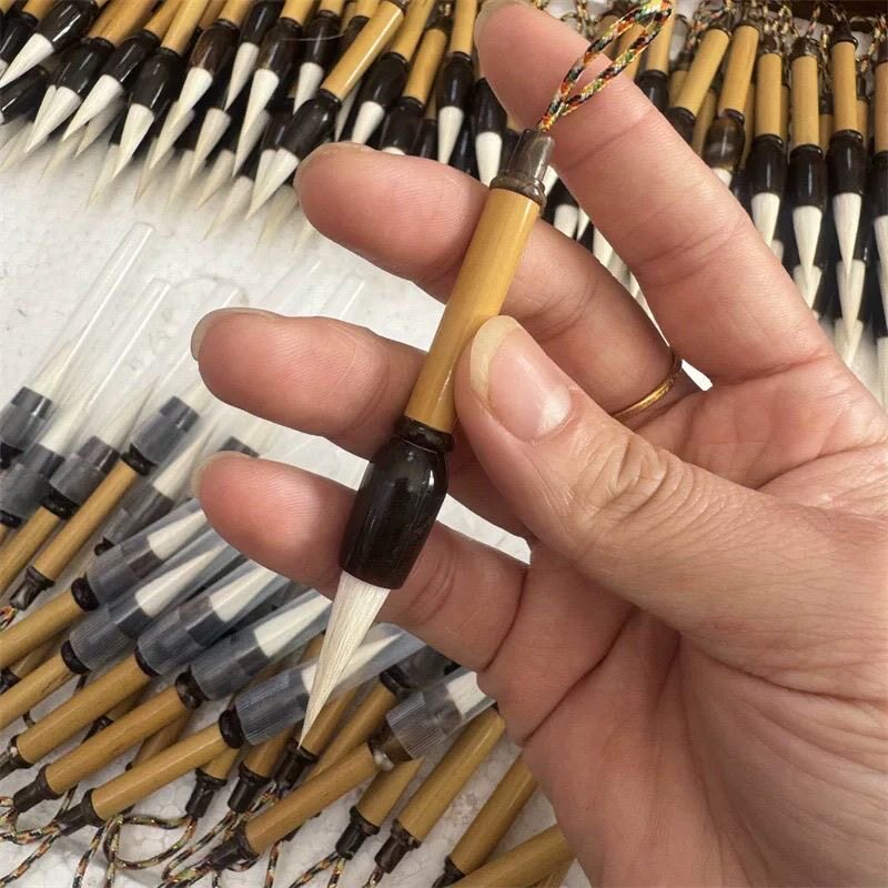 短杆羊毫小毛笔中楷楷书初学者用笔袖珍迷你口袋小毛笔挂件小毛笔