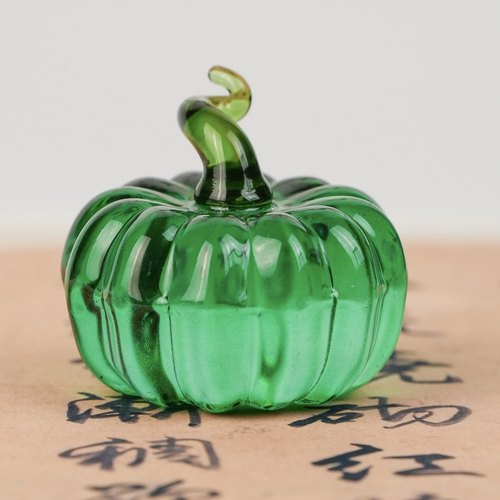 实心水晶玻璃南瓜镇纸尺毛笔书法镇尺压纸初学者创意书房摆件书法