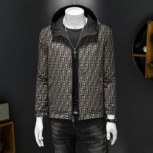 2025春季新款双面穿印花夹克男士连帽外套休闲修身   JK2502-P155图片