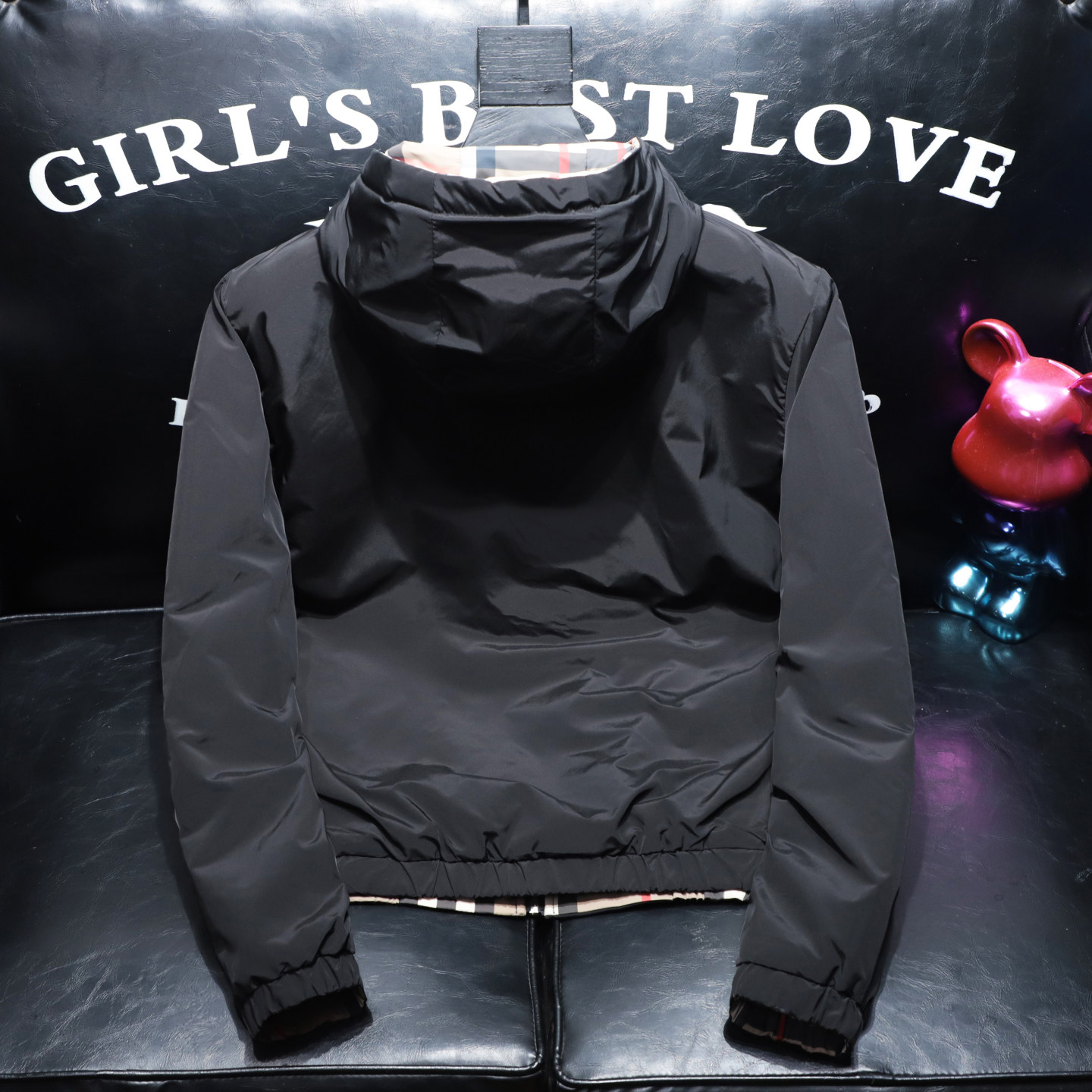 双面穿冬季新款男士连帽格子羽绒棉棉服休闲外套D316-2388-P185,男装棉衣,电商D316
