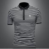 2025夏季新款男士短袖t恤潮牌条纹POLO衫853-P75，商品下架区，电商D316