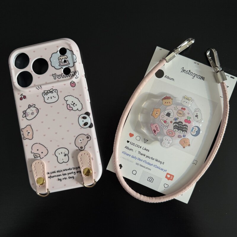 野餐小动物适用苹果17promax菲林手机壳iPhone16全包软壳华为P80小米VIVOX300荣耀一加OPPO韩版ins风保护套