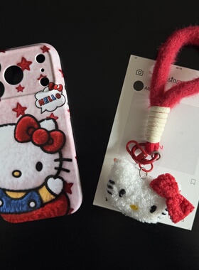 立体凯蒂猫适用苹果17promax菲林手机壳iPhone16全包软壳华为P80小米VIVOX300荣耀一加OPPO韩版ins风保护套