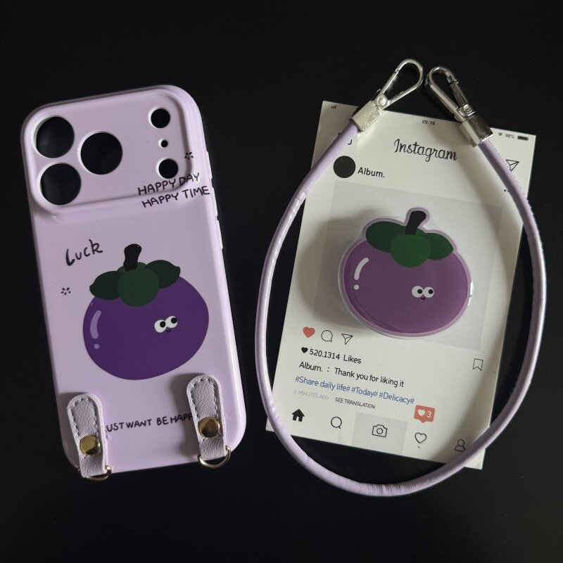 紫色山竹适用苹果17promax菲林手机壳iPhone16全包软壳华为P80小米VIVOX300荣耀一加OPPO韩版ins风保护套好运