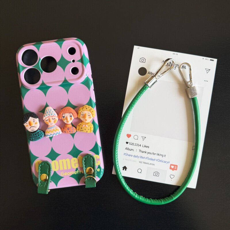 卡通人偶适用苹果17promax菲林手机壳iPhone16全包软