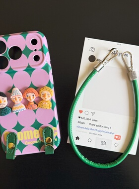 卡通人偶适用苹果17promax菲林手机壳iPhone16全包软壳华为P80小米VIVOX300荣耀一加OPPO韩版ins风保护套小众