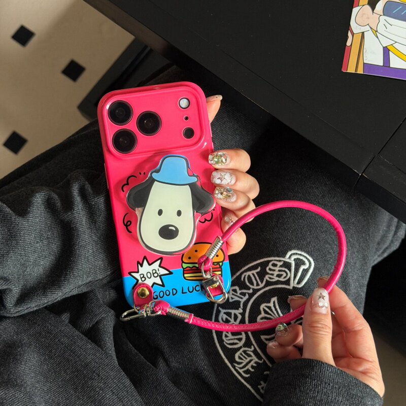 汉堡小狗适用苹果18promax菲林手机壳iPhone17全包软壳华为P90简约防护小米VIVO可爱个性荣耀一加OPPO三星