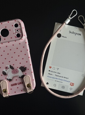 波点小马适用苹果17promax菲林手机壳iPhone16全包软壳华为P80小米VIVOX300荣耀一加OPPO韩版ins风保护套好运