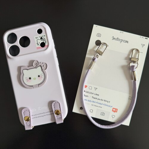 香芋紫小猫适用苹果17promax菲林手机壳iPhone16全包软壳华为P80小米VIVOX300荣耀一加OPPO韩版ins风保护套