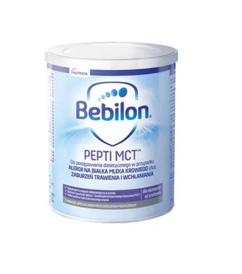 波兰bebilon纽太特mct乳蛋白深度水解奶粉无乳糖450g