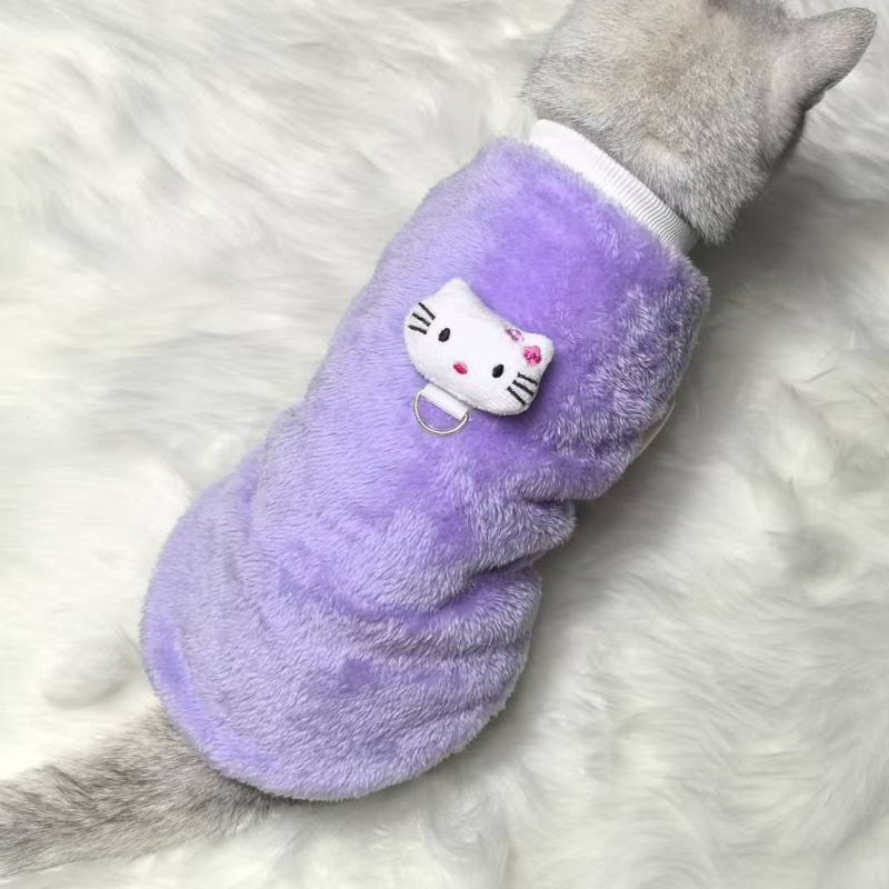 美短防掉毛布偶无袖矮脚猫咪衣服