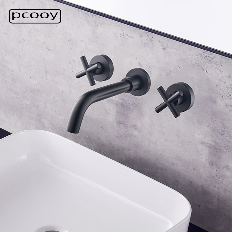 pcooy入墙双把暗装全铜面盆龙头