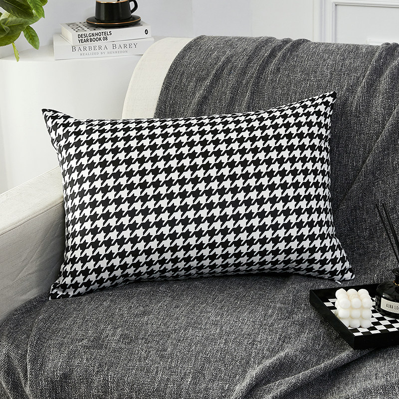 千鸟格靠枕长方形复古腰垫护腰腰枕床头沙发背垫大靠背单椅长靠垫,居家布艺,靠垫/抱枕,淘宝优惠券,粉丝福利购,淘宝优惠卷