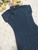 古法半开襟侧拉链曳地旗袍有前后胸省复古连衣裙女 民国往事