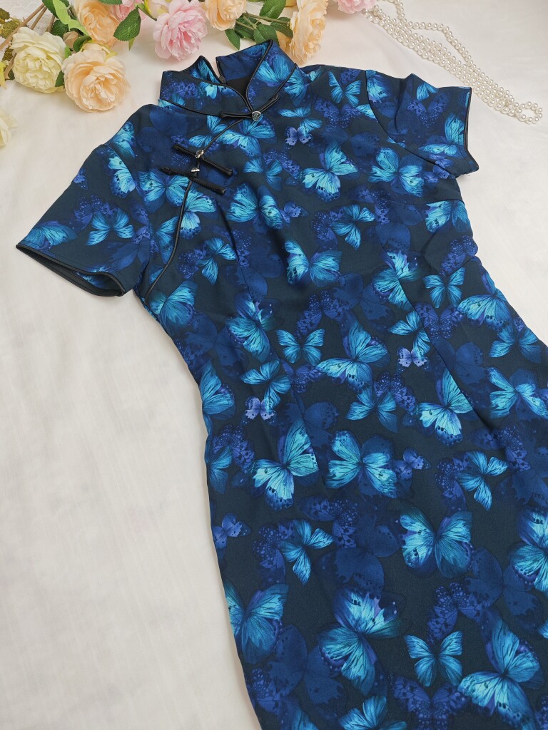 【秘境的蝶】落萦改良旗袍年轻少女新中式国风连衣裙日常可穿订婚