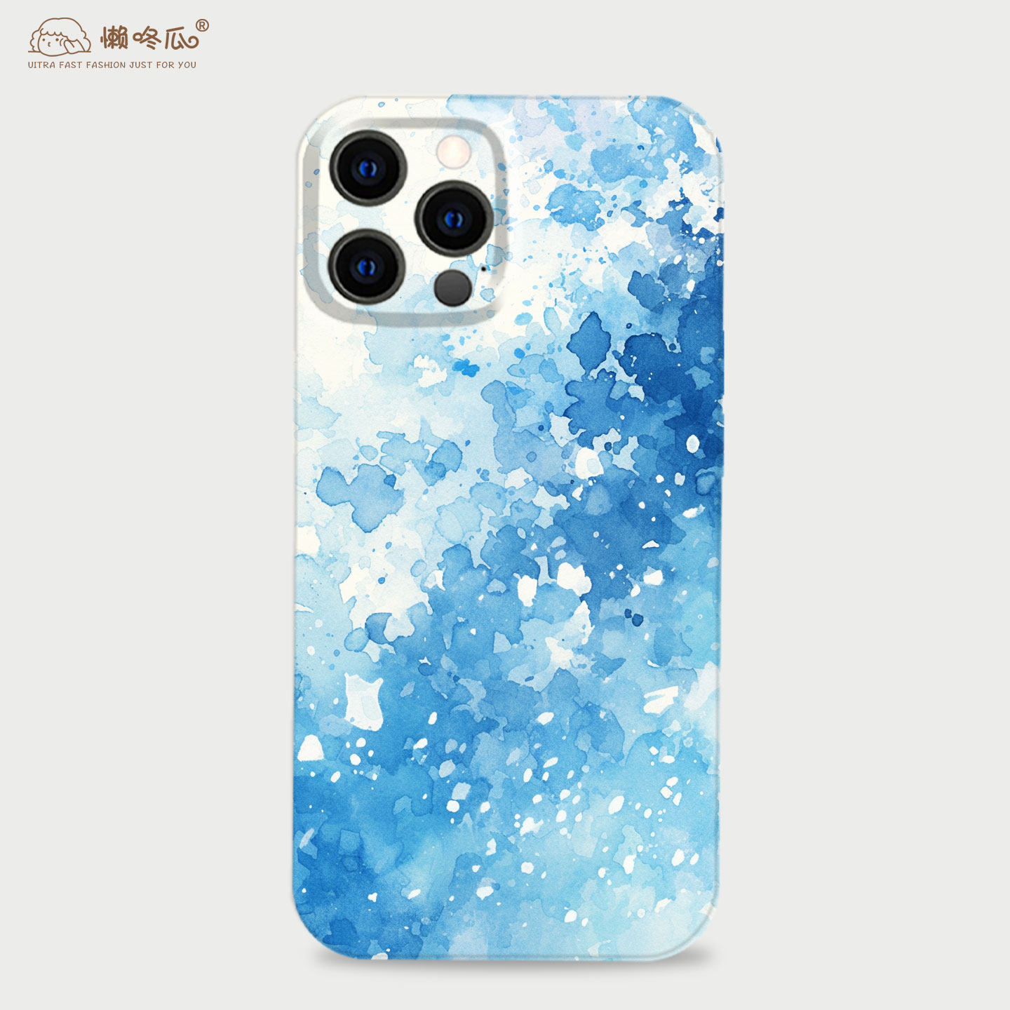 懒咚瓜原创蓝色斑驳iPhone17pro菲林壳磁吸壳硅胶手机壳iphone16苹果15promax适用华为vivo小米oppo多型号