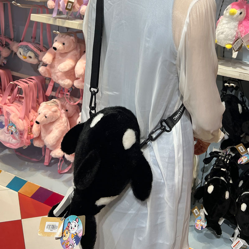 长隆纪念品虎鲸斜挎包